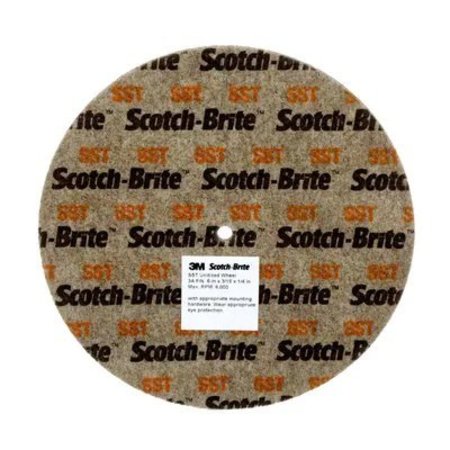 Scotch-brite Sst Unitized Wheel  6 In X 1/4 In X 1/2 In 5a Fin