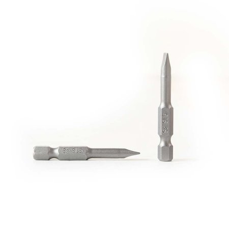 Single End Slotted Screwdriver Bits - 2 Inch Long - 5mm Wide Slot  Pk 10