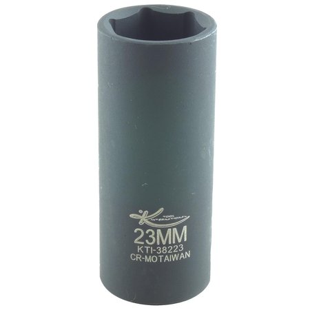 Deep 6pt  Impact Socket  1/2dr  23mm  Material: Chrome Moly Steel