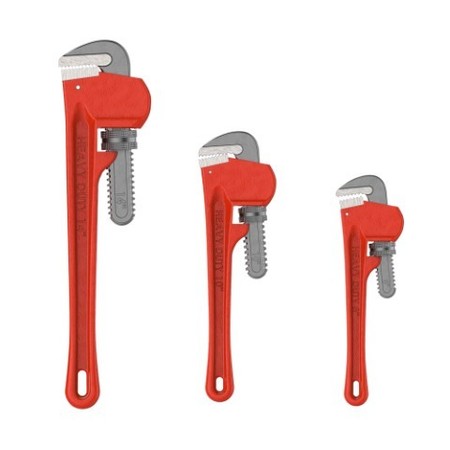 Plumbers Pipe Wrench  3-piece 14-inch  10-inch  8-inch Set For Home Improvement Hand Wrenches