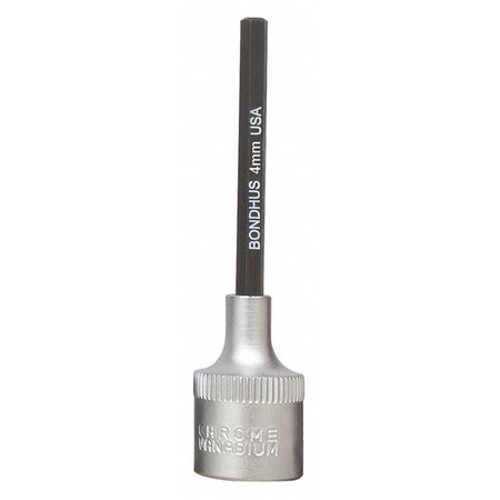 4.0mm Prohold Hex Bit  2 Length - With 3/8 Dr Socket