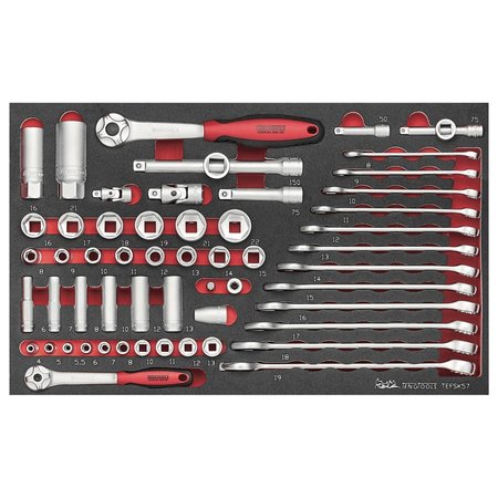57 Piece 1/4and3/8 Combination Wrench  Regular/deep S