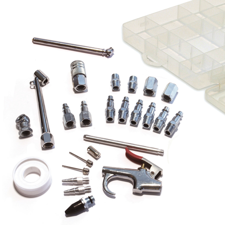 25-piece Accessory Kit W/ Steel Coupler W/ Storage Case