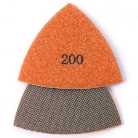 200g Electroplated Triangular Diamond Polishing Pad For Oscillating Tools