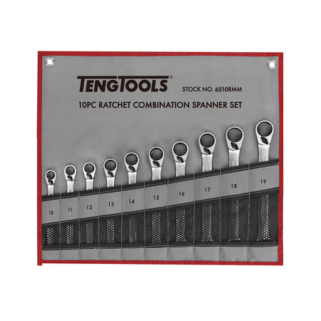 6510rmm - 10 Piece Ratchet Spanner Set 8-19mm