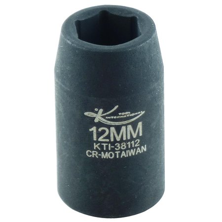 Stndrd 6 Pnt Impact Socket  1/2dr  12mm  Material: Chrome Moly Steel