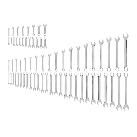Stubby And Standard Length Combination Wrench Set   66-piece (1/4-1-1/4  6-32mm)