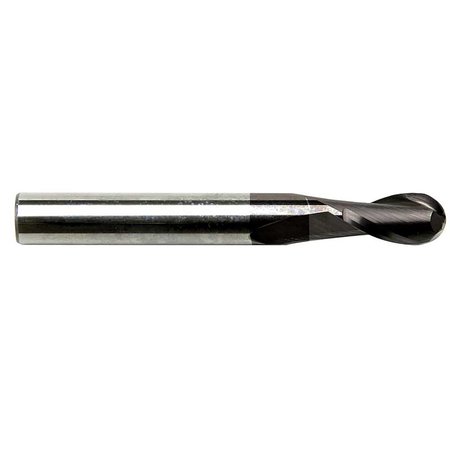 11/16 Diameter X 3/4 Shank 3-flute Regular Length Ball Nose Blue Series Carbide End Mills