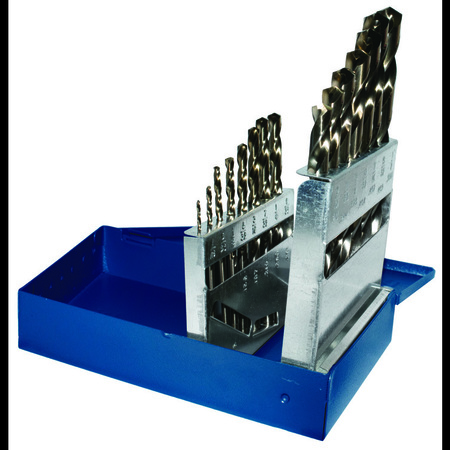 Cobalt Drill Bit 15pc Set 1/16 To 1/2 By 32nds