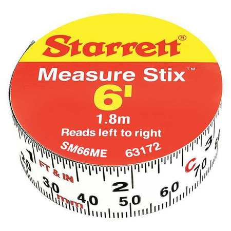 Measuring Stick  3/4x 6.  Metric/english