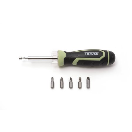 6 In 1 Screwdriver Multitool  All In-one With Led Flashlight And Telescopic Magnetic Pick-up Tool