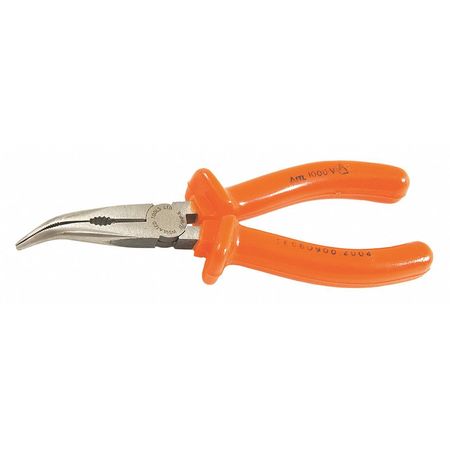 1000v Insulated Bent Long-nose Pliers  6-1/4