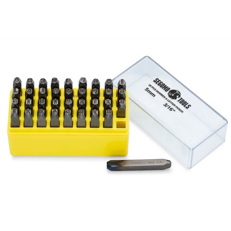 36 Piece 5mm 3/16 Inch (letters: A-z) (numbers: 0-8) Professional LetterandNumber Punch Stamp Set