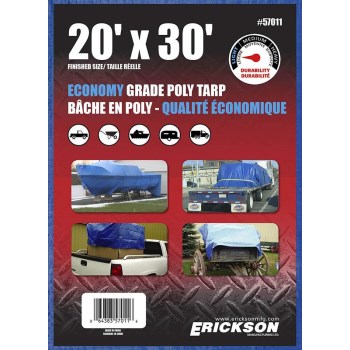 Erickson Mfg 57011 20x30 Blue Poly Tarp
