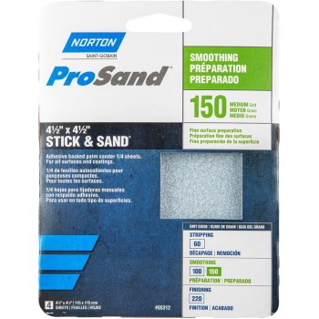 Norton 07660768183 05312 150g 4.5x4.5 Sand Paper